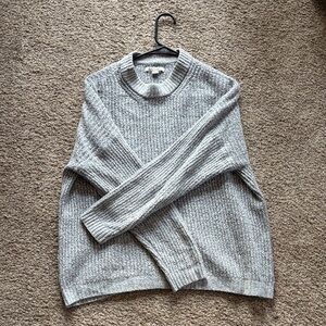 American Eagle Outfitters Heather Gray Knit Sweater